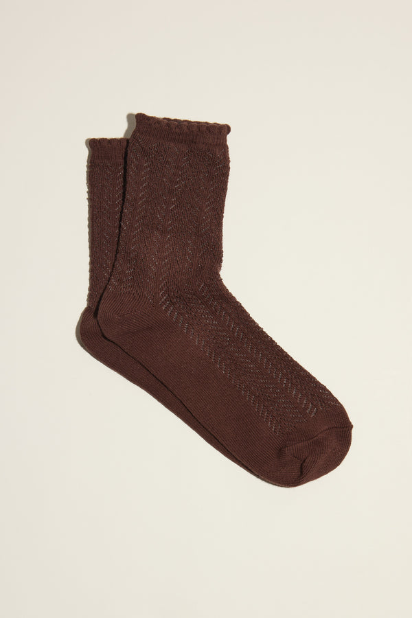 Harriet Pattern Details Crew Socks