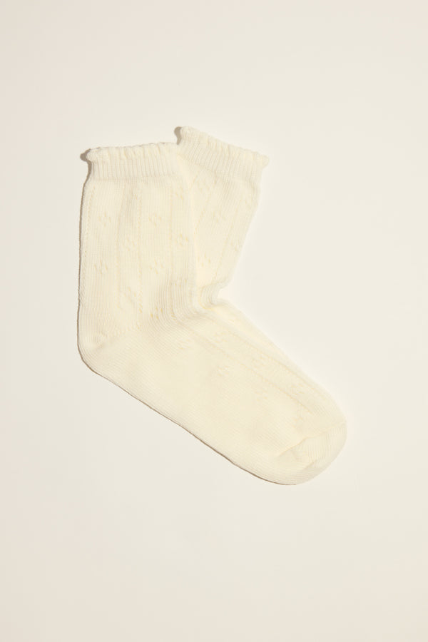 Josie Pointelle Crew Socks