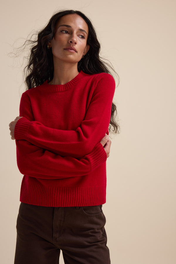 Elementary Cashmere Blend Crew Neck Sweater
