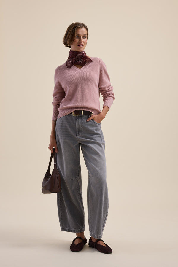 Elementary Cashmere Blend V Neck Sweater