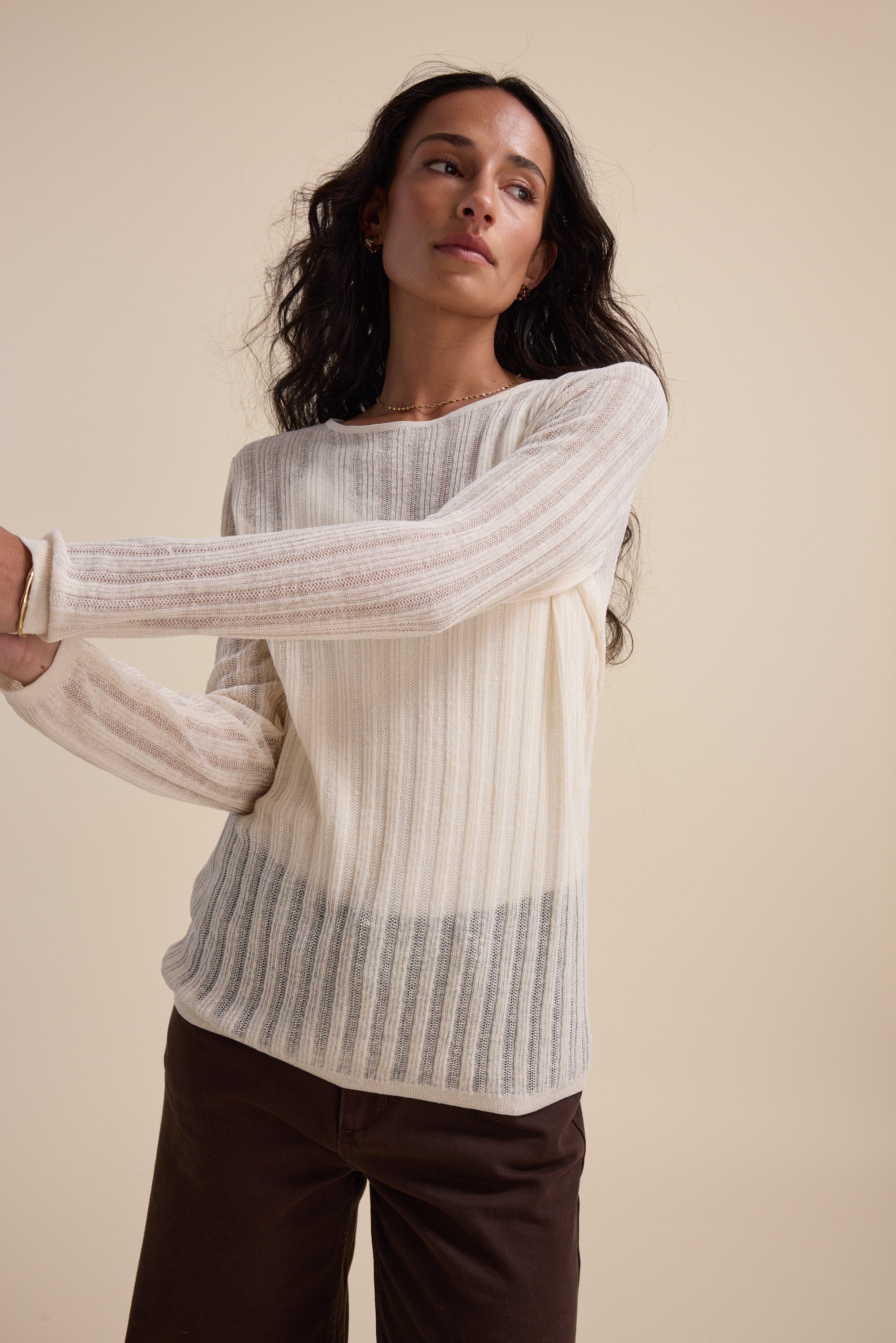 Shop Elementary Knitted Layering Top (Alabaster) | Elementary – Max