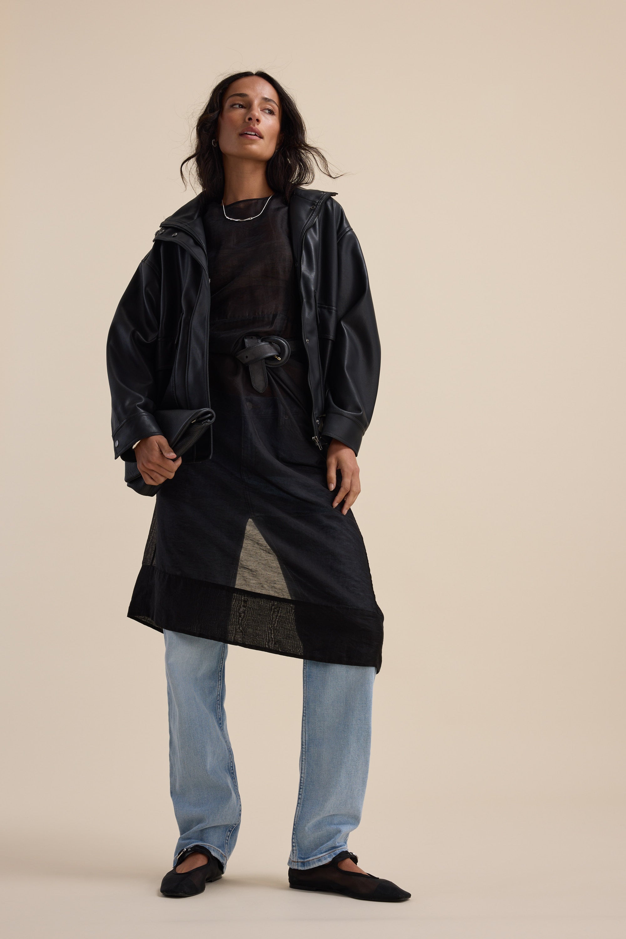 Shop The Sheer Layering Dress (Black) | Max