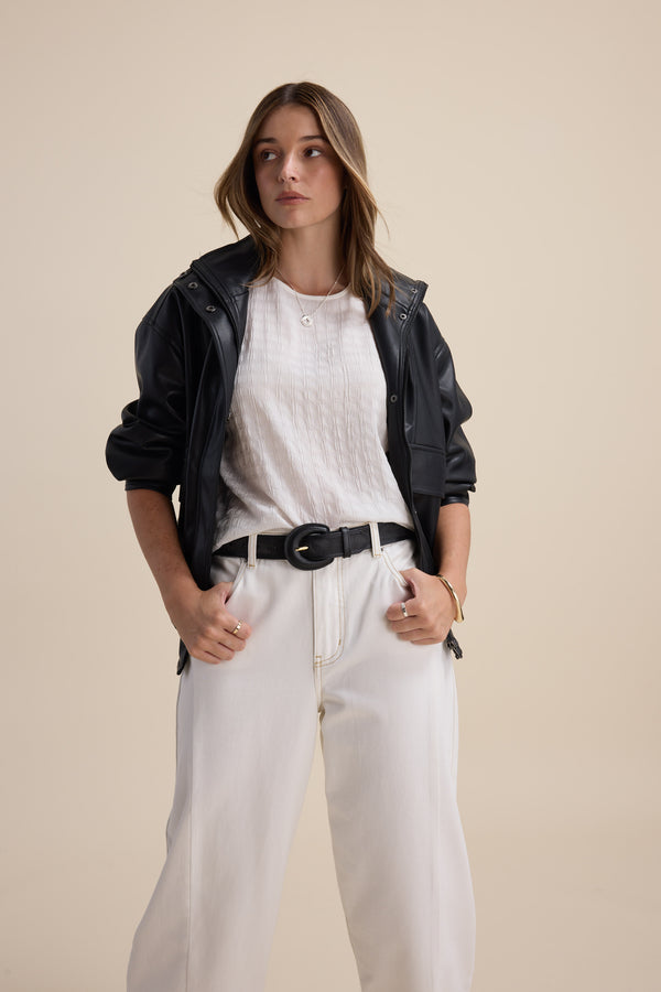 Leila Shirred Sleeve Top