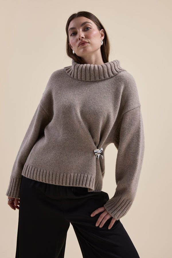 Holly Wool Blend Roll Neck Sweater