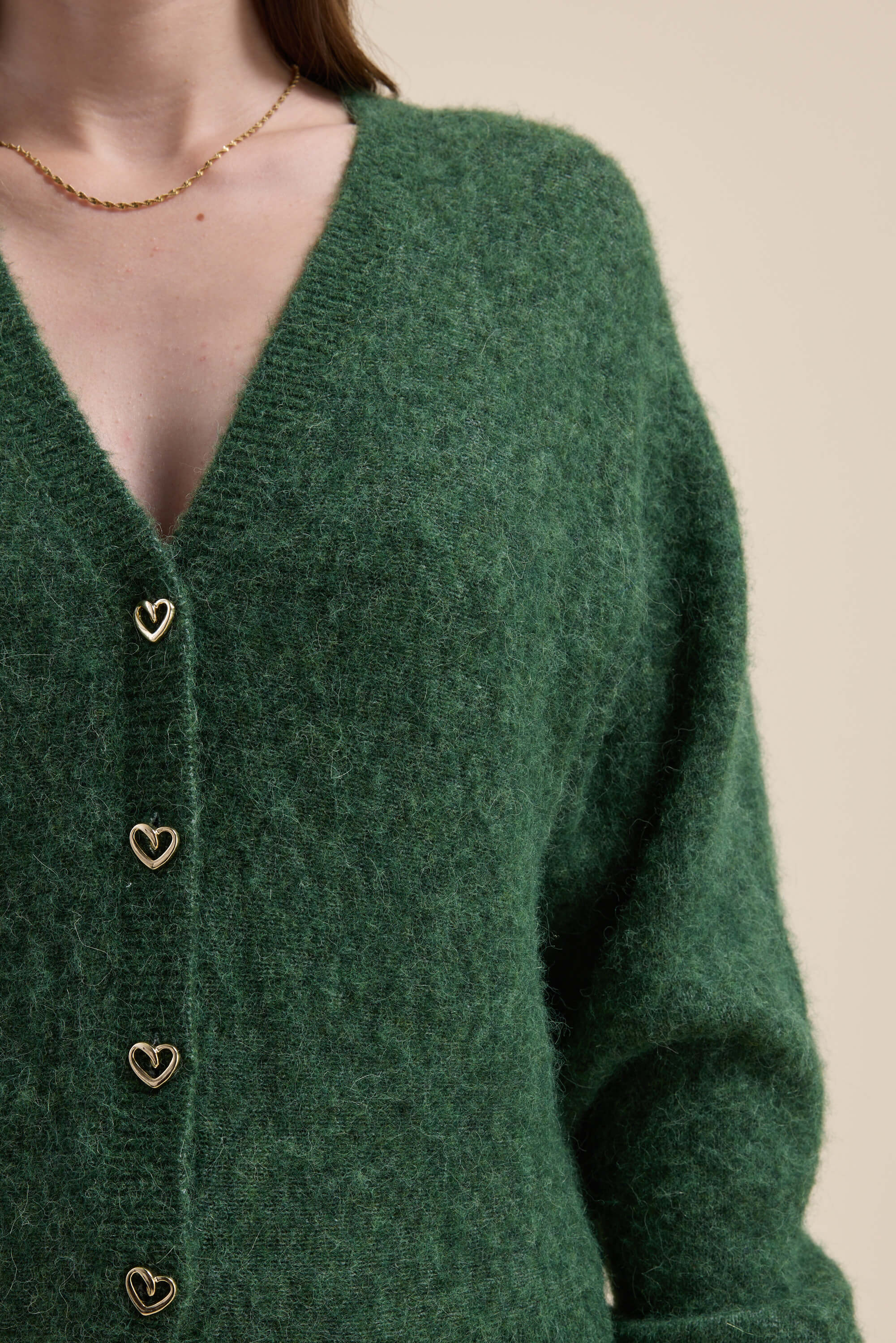 Shop Rose Luxe Whisper Cardi (Grass Green Marle) | Max