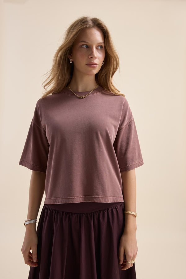 Olive Boxy Tee