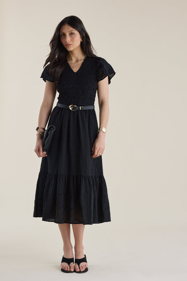 Elementary Shirred Bodice Dress