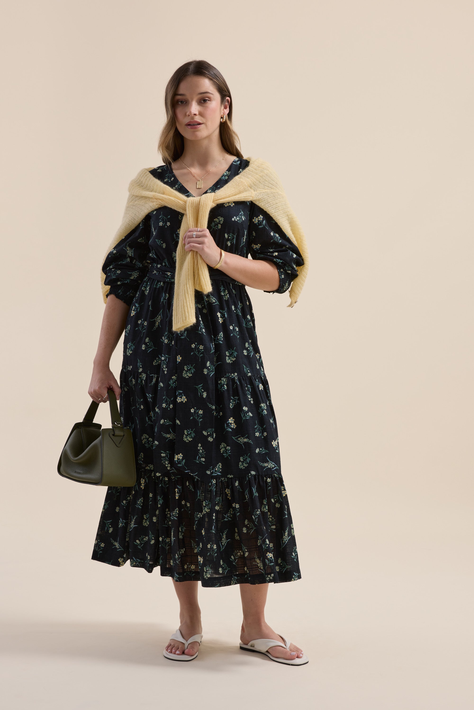 Shop Elementary Tiered Dress (Daisy Sprig Print) | Elementary – Max