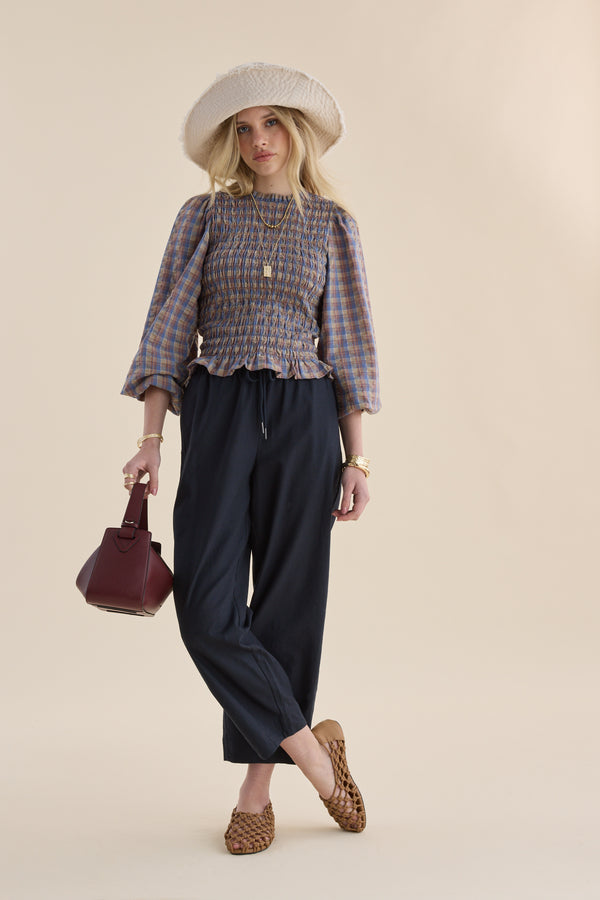 Elementary Linen Barrel Leg Jogger