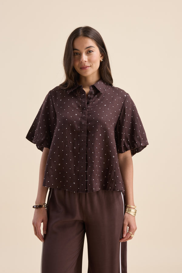 The Puff Sleeve Linen Shirt
