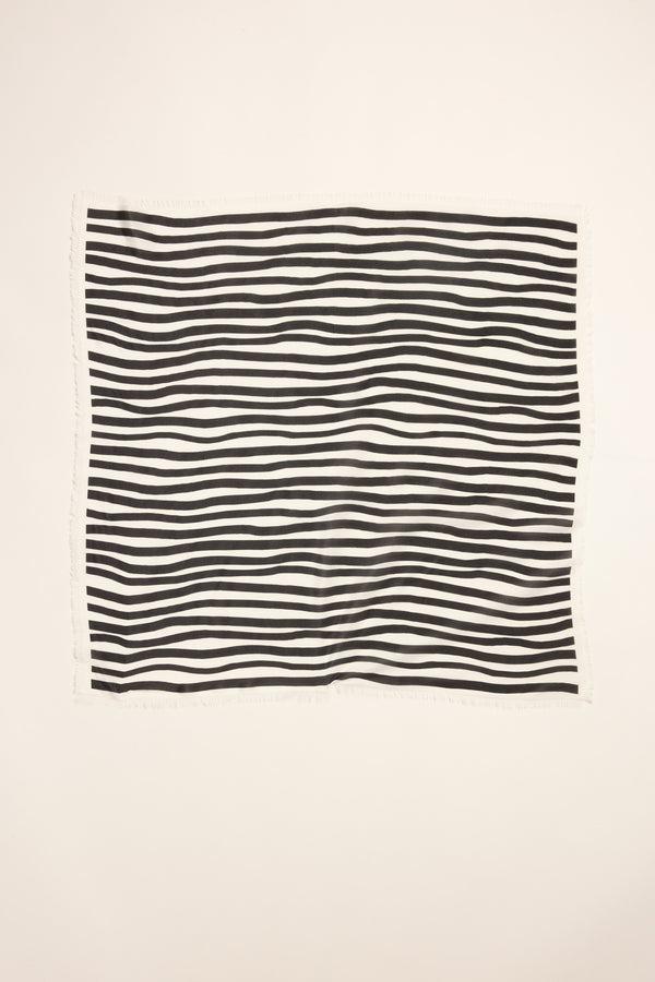 Mable Frayed Edge Silk Scarf