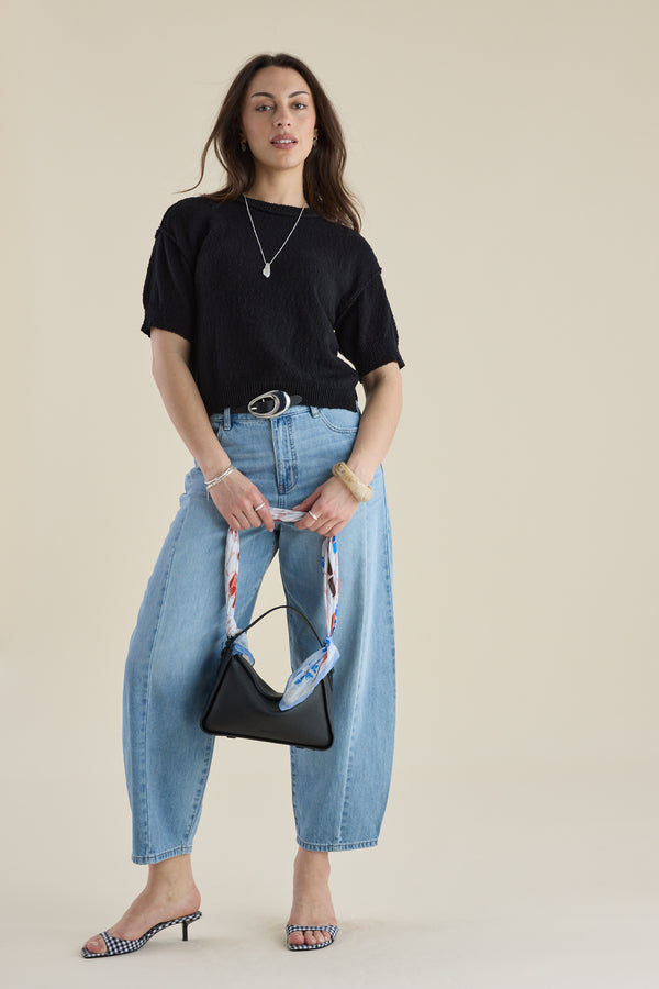Naomi Short Sleeve Knit Tee