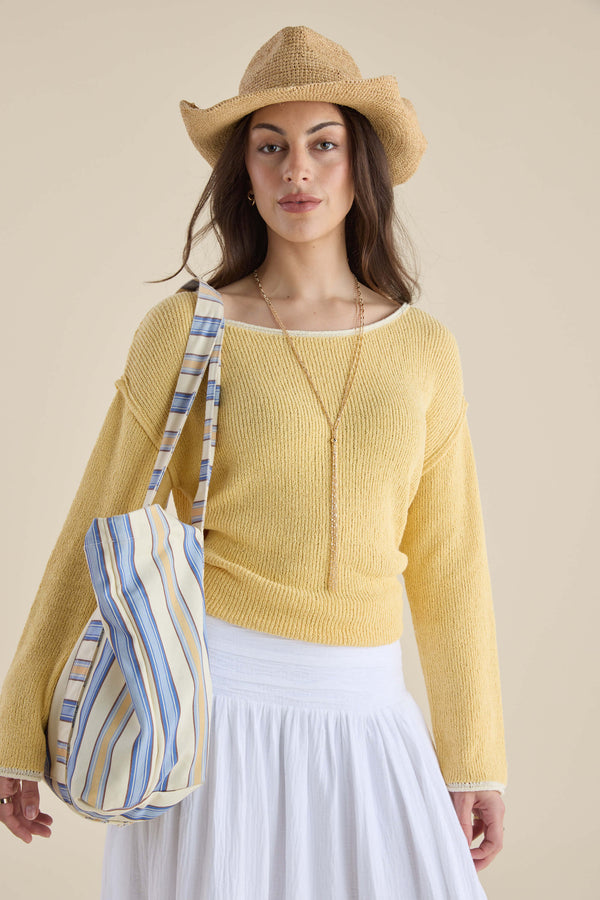 Elementary Drop Shoulder Knit Top