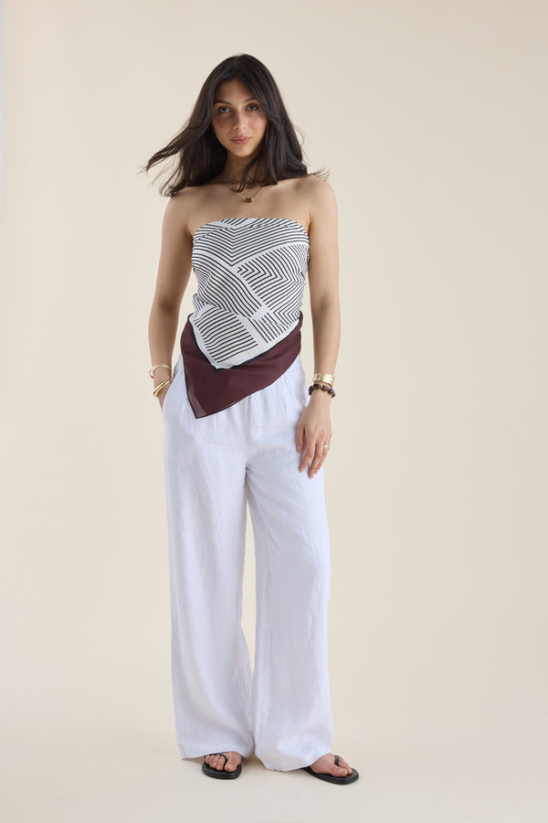 Elementary Linen Wide Leg Pant