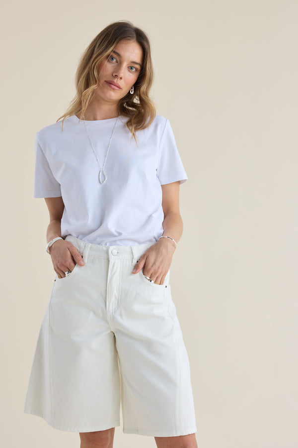 Louis Barrel Leg Denim Jort
