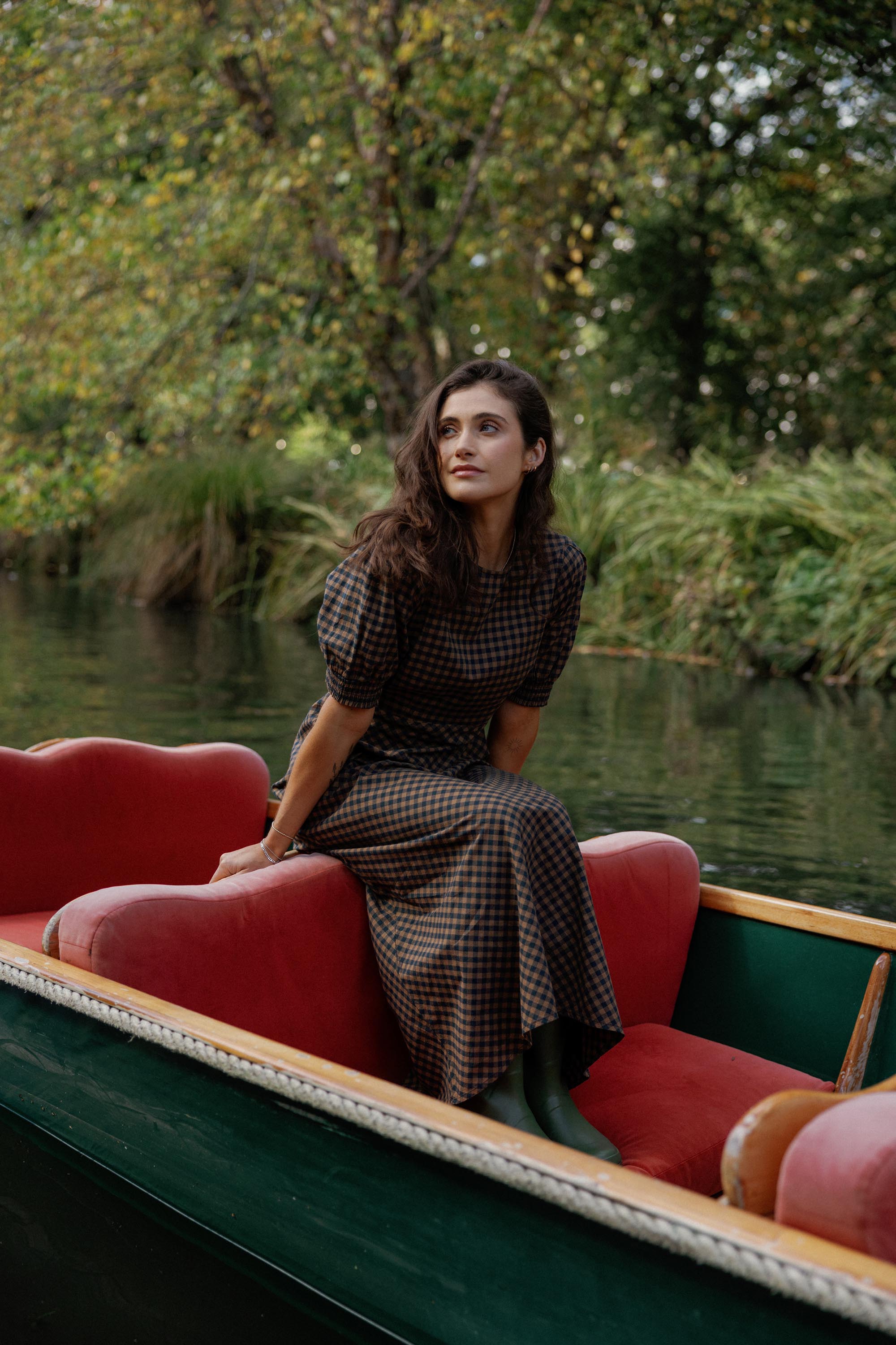 Shop Lucy Bias Cut Dress (Petrol Gingham) | Max Shop Lucy Bias Cut Dress (Petrol Gingham) | Max