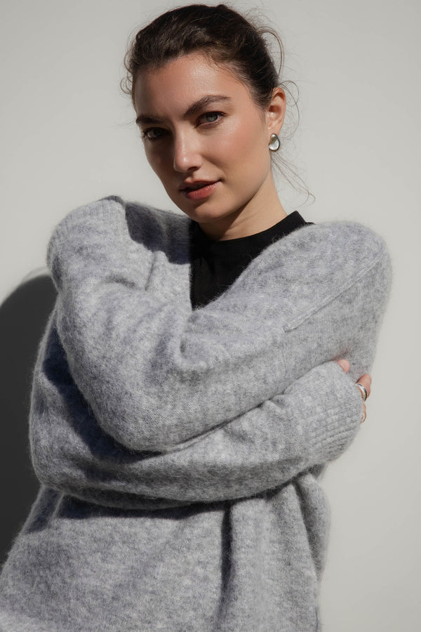 The Luxe Whisper Relaxed V Neck Sweater