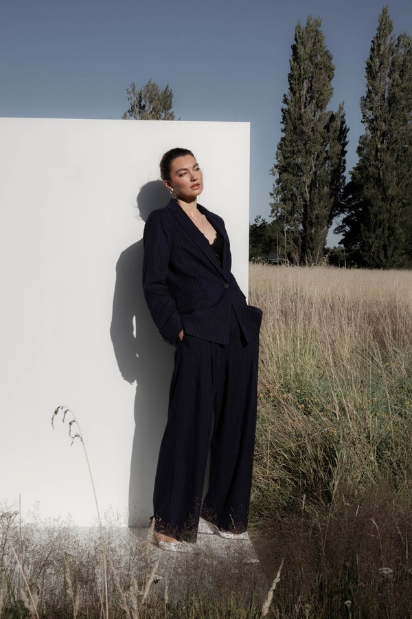 The Pleat Detail Wide Leg Pant