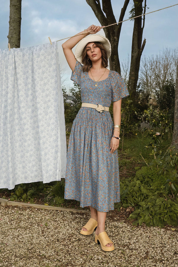 Elementary Shirred Detail Dress