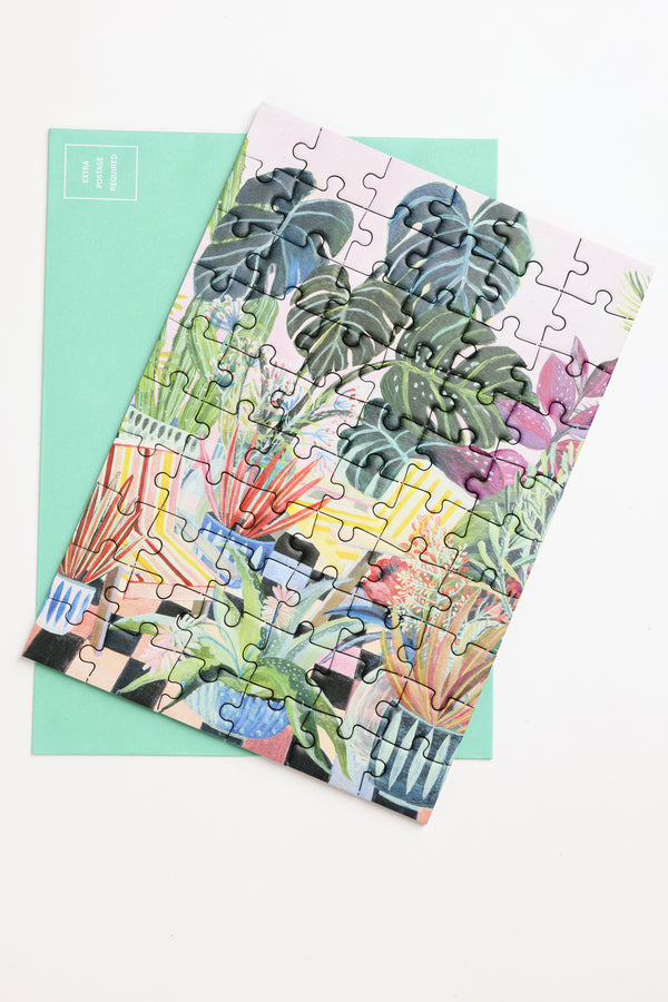 Houseplants Puzzle Greeting Card