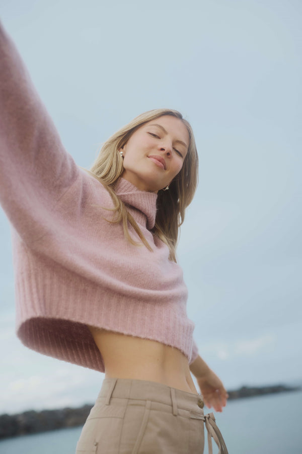 Kate Luxe Whisper Roll Neck Sweater