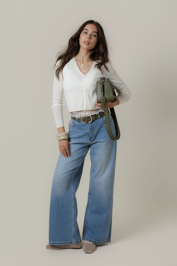 The Mid Rise Wide Leg Jean