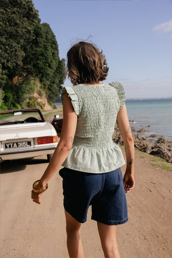 Juno Shirred Detail Top