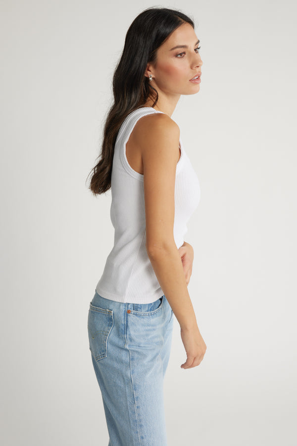 Sophie Organic Cotton Ribbed Tank