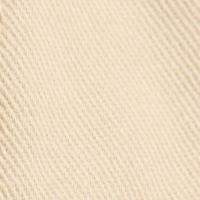 Close-up of NZ beige, textured fabric with visible diagonal weave pattern.