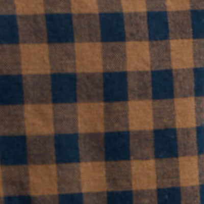 NZ brown and black checkered fabric pattern, viewed up close.