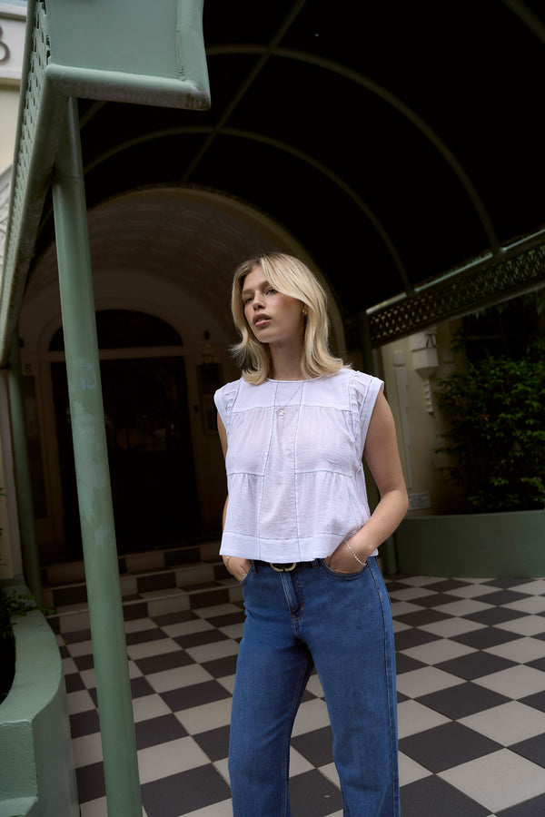 Elsie Stitch Detail Shell Top